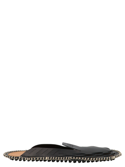 Maison Margiela Logo Loafers In Black