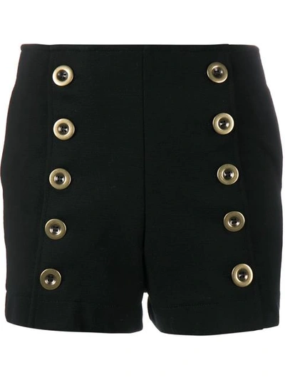 Chloé Chloe Punto Milano Wool Shorts In Black. 