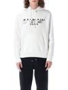Balmain Logo-print Drawstring Hoodie In White