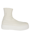 Khaite The Ludlow High Top Platform Sneaker In Cream