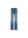 7 For All Mankind Tess Straight-leg High-rise Stretch-denim Jeans In Mid Blue