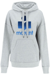 Isabel Marant Étoile Logo Embroidered Drawstring Hoodie In Grey