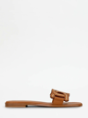 TOD'S BROWN LEATHER SANDALS