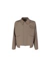 Fendi Asymmetric-hem Shirt Jacket In Ebony