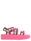 Chiara Ferragni Logomania Touch-strap Sandals In Rosa