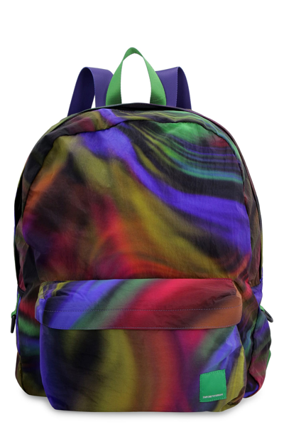 Emporio Armani Sustainability Project - Technical Fabric Backpack In Multicolor