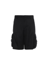 Prada Re-nylon Bermuda Shorts In Nero