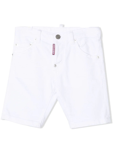 Dsquared2 White Shorts Teen Boy