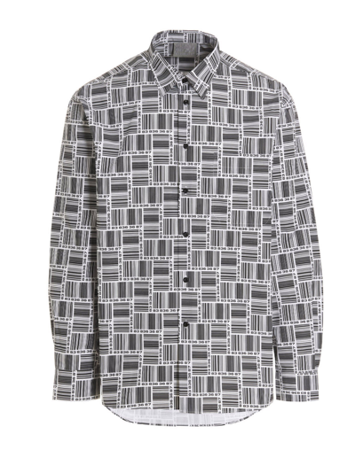 Vtmnts All-over Barcode Print Shirt In Multicolor | ModeSens 