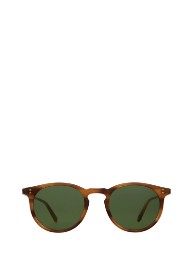Garrett Leight Carlton Sun Eco Blonde Tortoise/eco Green Sunglasses In Bio Blonde Tortoise/bio Green