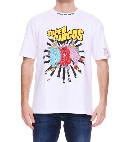 Vision Of Super 'super Circus' Graphic-print T-shirt In White