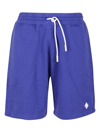 Marcelo Burlon County Of Milan Embroidered Cross Drawstring Track Shorts In Blu
