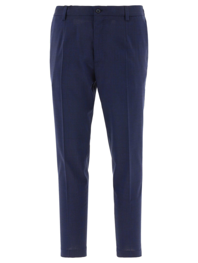 Dolce & Gabbana Mid-rise Tailored Trousers In Blu
