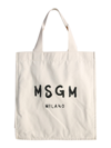 MSGM CANVAS SHOPPING BAG