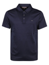 Michael Kors Logo Embroidered Polo Shirt In Midnight