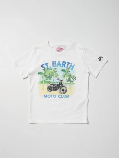 Mc2 Saint Barth Kids' T-shirt With Print In White