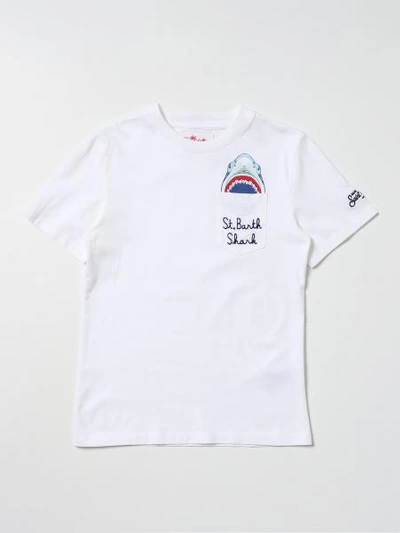 Mc2 Saint Barth Kids' T-shirt With Print In White