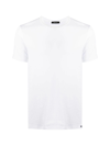 Tom Ford Mens White Brand-embroidered Crewneck Cotton-blend T-shirt In White