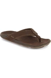 OLUKAI 'NUI' LEATHER FLIP FLOP,10239