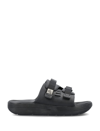 Suicoke Webbing-trimmed Rubber Slides In Black