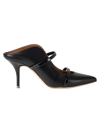 Malone Souliers Pointed Toe Mules With Glossy Strap Details In Animal Print