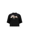 Palm Angels Spray Bear-motif T-shirt In Black