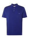 Fay Stretch Cotton Polo Shirt With Logo In Blue 1