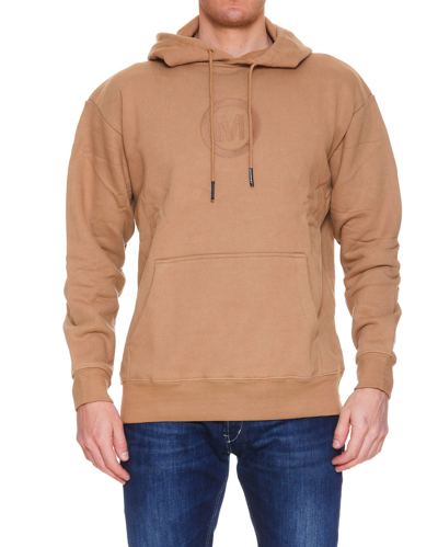 Market Logo-embroidered Cotton Hoodie In Brown