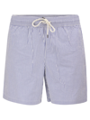 Polo Ralph Lauren Traveler Classic Stretch Swim Trunk In White/blue