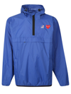 Comme Des Garçons Play X K-way Nylon Water-resistant Half-zip Jacket In Blue