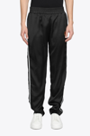 Bel-air Athletics Academy Tracksuit Black Satin Track Pant With Side Band - Academy Tracksuit