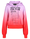 Versace Jeans Couture Gradient-effect Certification Hoodie In Rosso E Viola