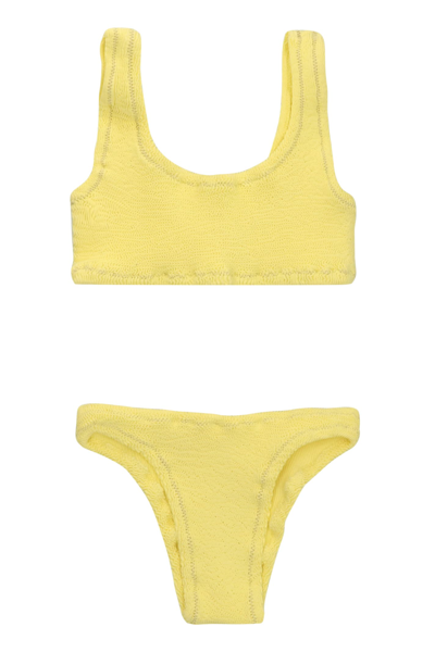 Reina Olga Ginny Scrunch Bikini In Yellow