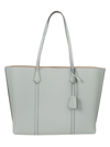 Tory Burch Perry Small Triple Compartment Tote In Blue Celadon