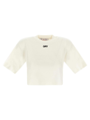 OFF-WHITE LOGO RIBBED CROPPED T-SHIRT,OWAA081C99JER0010110