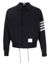 THOM BROWNE NAVY SHIRT JACKET,MJO155A06146415