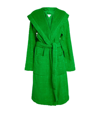 BOTTEGA VENETA HOODED LOGO BATHROBE