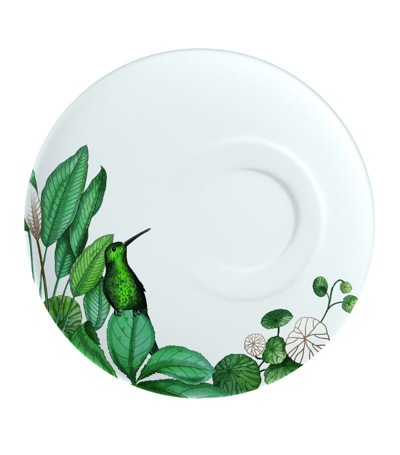 Villeroy & Boch Avarua Leaf-print Porcelain Saucer 18.5cm In Multi