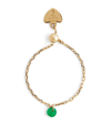PERSÉE YELLOW GOLD AND EMERALD CHAIN RING