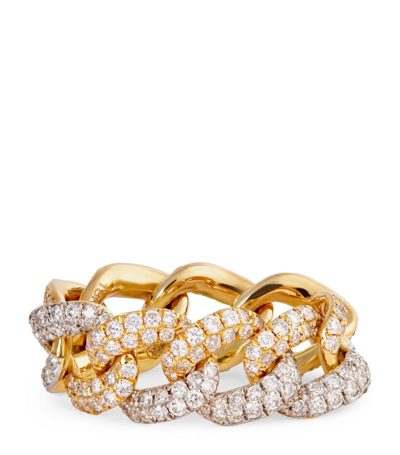 Shay Yellow Gold And Diamond Mini Pavé Ring