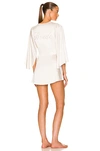 Fleur Du Mal Embroidered Angel Sleeve Robe In Ivory