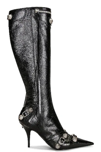 Balenciaga Cagole Boots In Black & Palladium