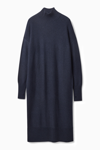 cos longline knitted dress COS Women's Knitted Pleated Maxi Dress in Black