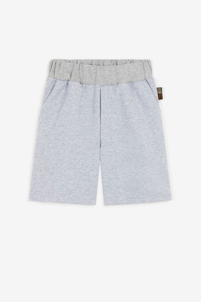 Roberto Cavalli Kids' Logo-patch Track Shorts In Grey