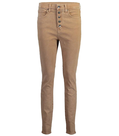 Veronica Beard Maera High-rise Skinny Jeans In Tan