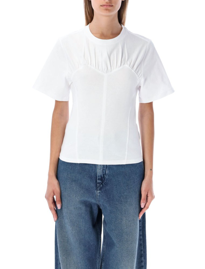 Isabel Marant Zazie棉质平纹针织t恤 In White