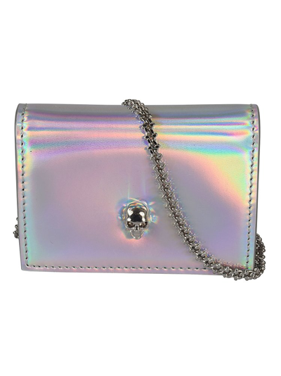 Alexander Mcqueen Skull Plaque Chained Wallet In Multi