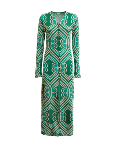 Etro Geometric-print Maxi Dress In Green