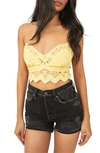 Free People Ilektra Lace Bralette In Crocus Yellow