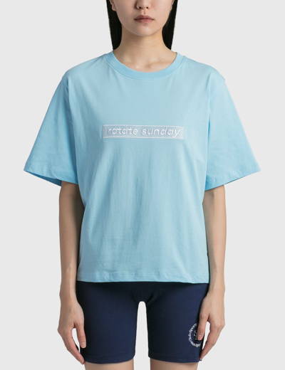 Rotate Birger Christensen Aster T-shirt In Blue
